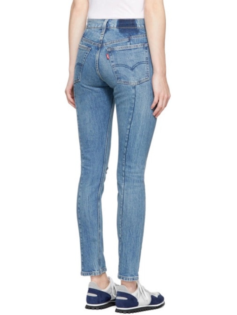 Levi's Altered 501 Women's Skinny Jeans - Blue Distressed